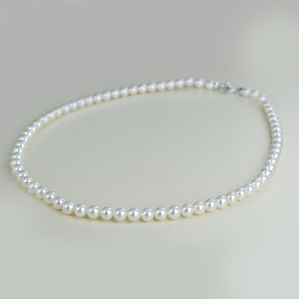 Collana filo di perle Akoya 5.50 - 6.00 mm AA Qualiy