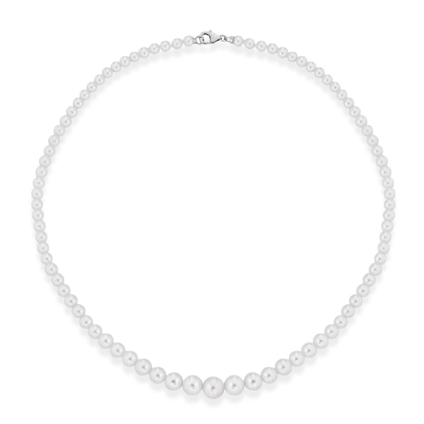 Collana Filo di Perle graduata Freshwater diametro da 3.00 - 7.00 mm