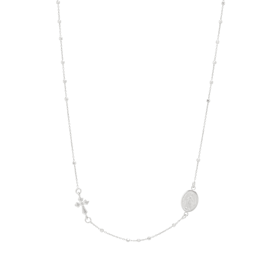 Collana Girocollo Rosario in argento silver