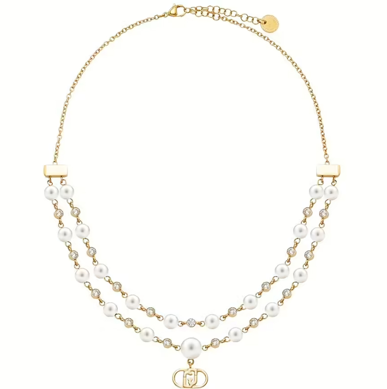 Collana in Acciaio da donna con perle e logo LJ Essential Woman Liu Jo LJ3169