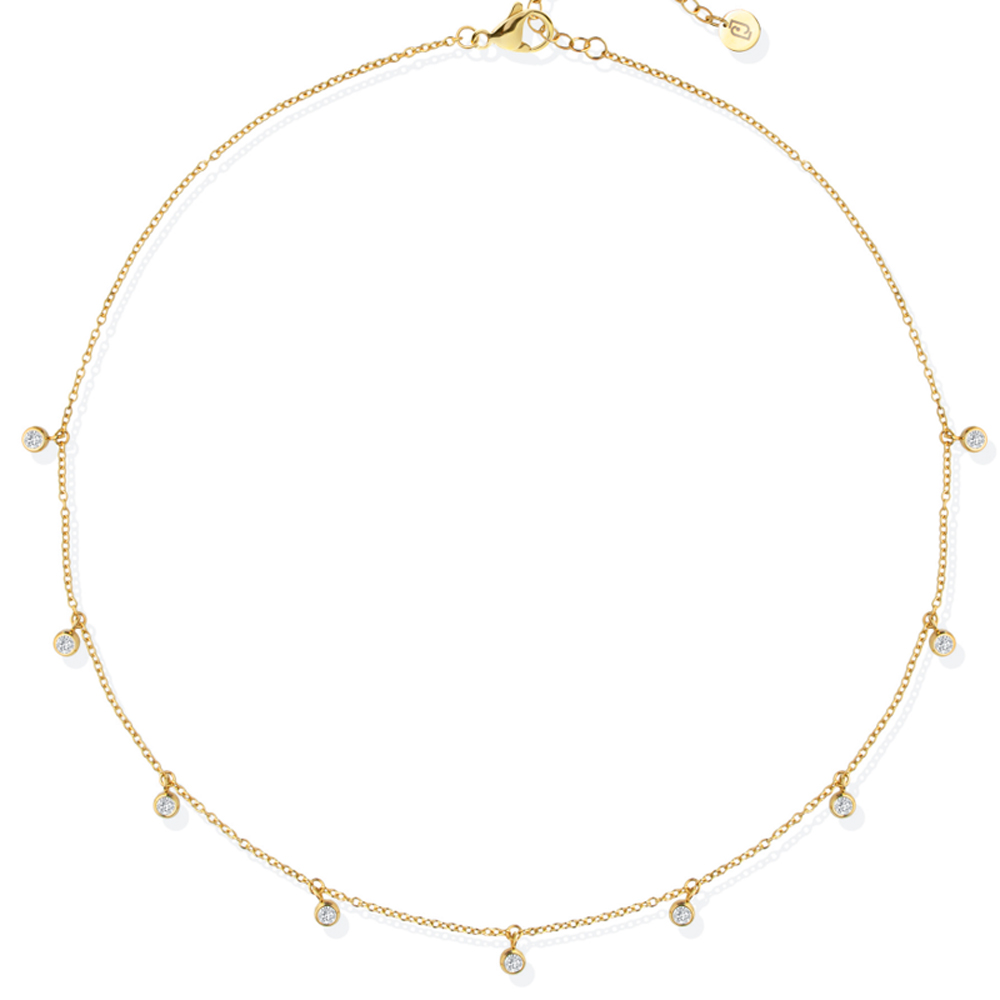 Collana in Acciaio Giallo da donna con cristalli Essential Woman Liu Jo LJ2840