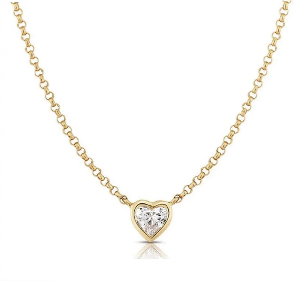 Collana in Acciaio Giallo da donna con cristallo a cuore Essential Woman Liu Jo LJ2531