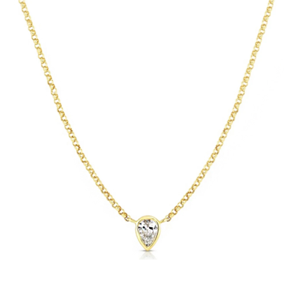 Collana in Acciaio giallo da donna con cristallo a goccia Essential Woman Liu Jo LJ2532