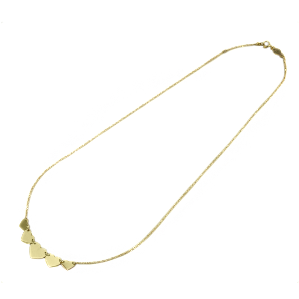 Collana in oro 9 kt con Cuori 