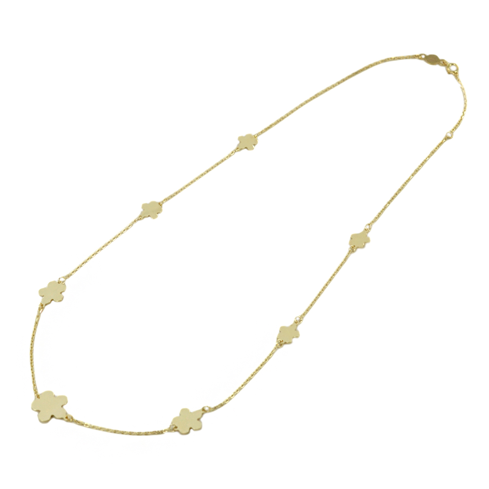 Collana in oro 9 kt con Quadrifogli