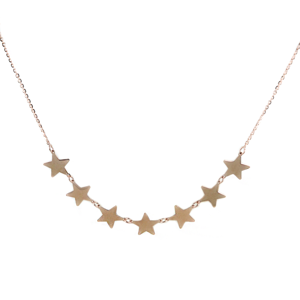 Collana in oro rosa con Stelle 