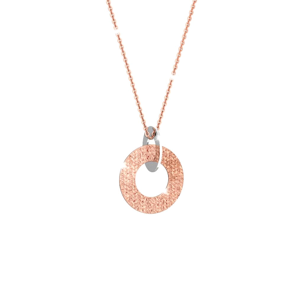 Collana lunga in acciaio e bronzo rosa Rebecca BRZKXR12