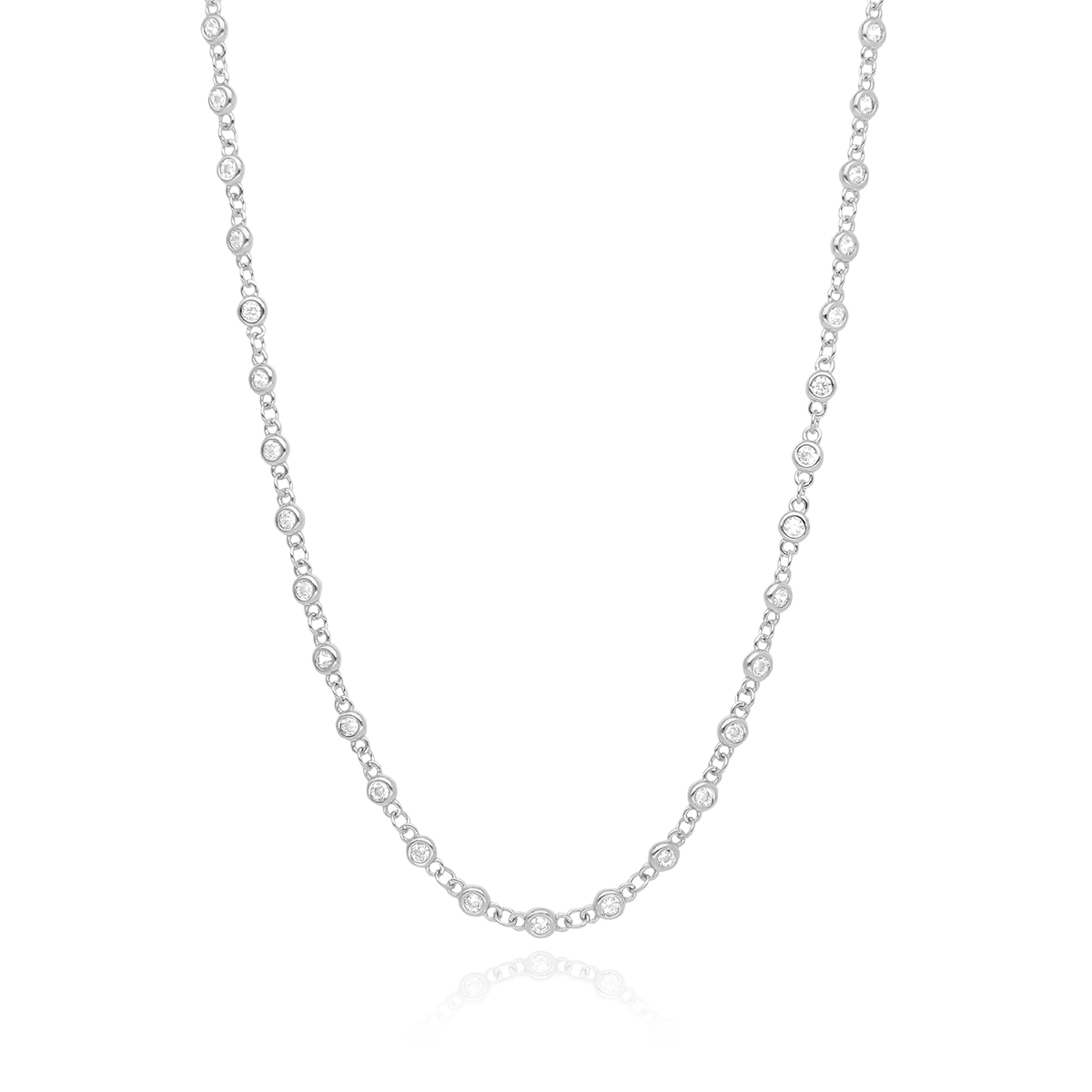 Collana Mabina in argento con zirconi 553365