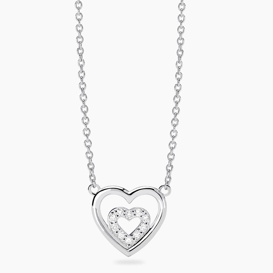 Collana Mabina MY DIAMOND in argento ciondolo Cuore con Diamanti Lab-Grown 553923
