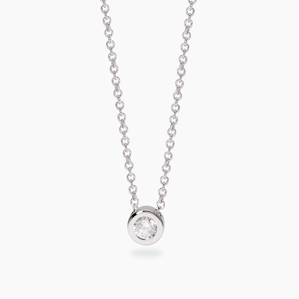 Collana Mabina MY DIAMOND in argento Punto Luce cipollina con Diamanti Lab-Grown 0.14 ct 553806