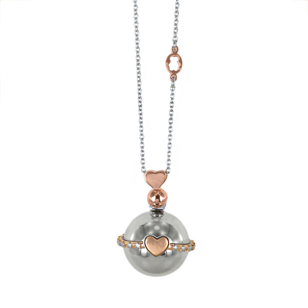 Collana Nanan con ciondolo chiama angeli Cuore in argento NAN0163