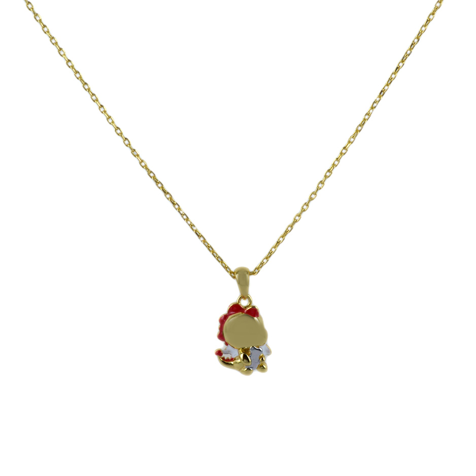 Collana Nanan in argento dorato con dinosauro NAN0535