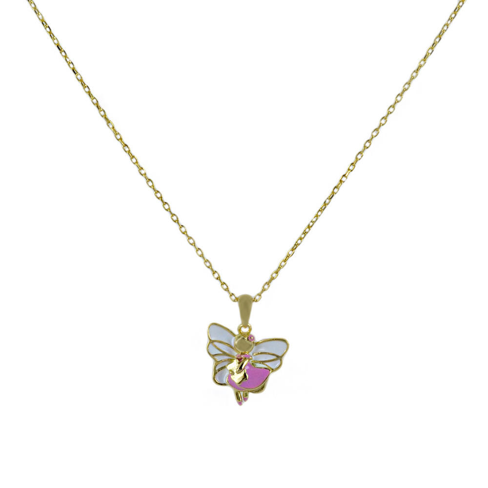 Collana Nanan in argento dorato con fatina NAN0534