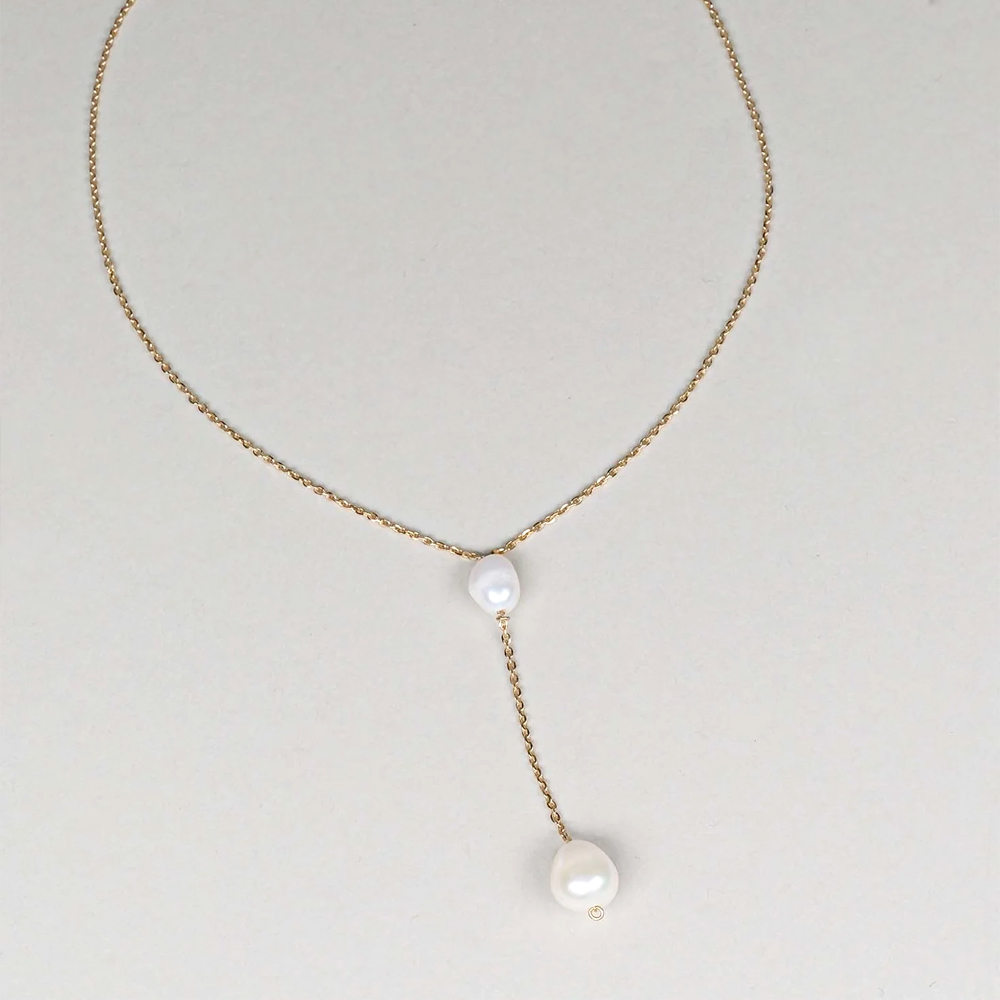 Collana Pendente Rebecca in argento con perle twin SR1KOP04