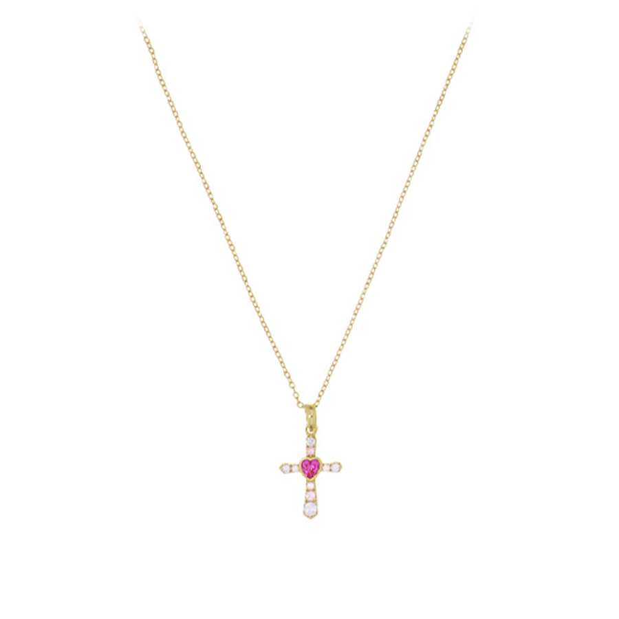 Collana Power Cross in Argento Cuori Milano collezione Maggiolina