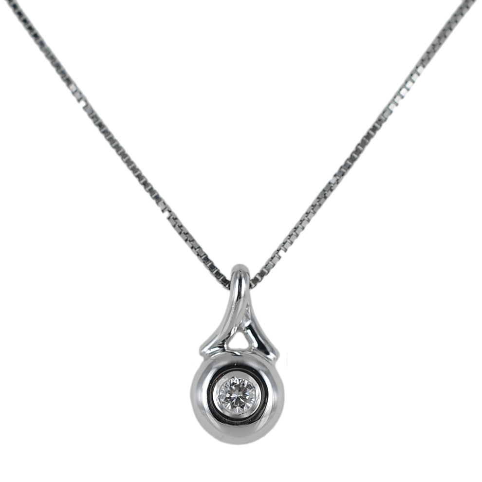 Collana Punto Luce Cipollina con diamante ct 0.04 G VS Gioielli Marilyn