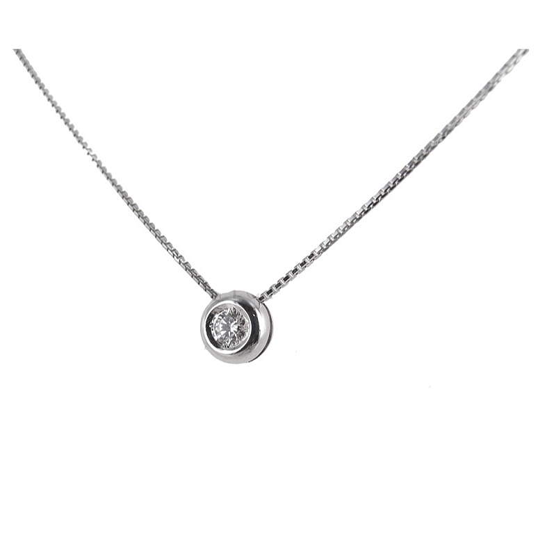 Collana Punto Luce Cipollina con diamante ct 0.15 G VS