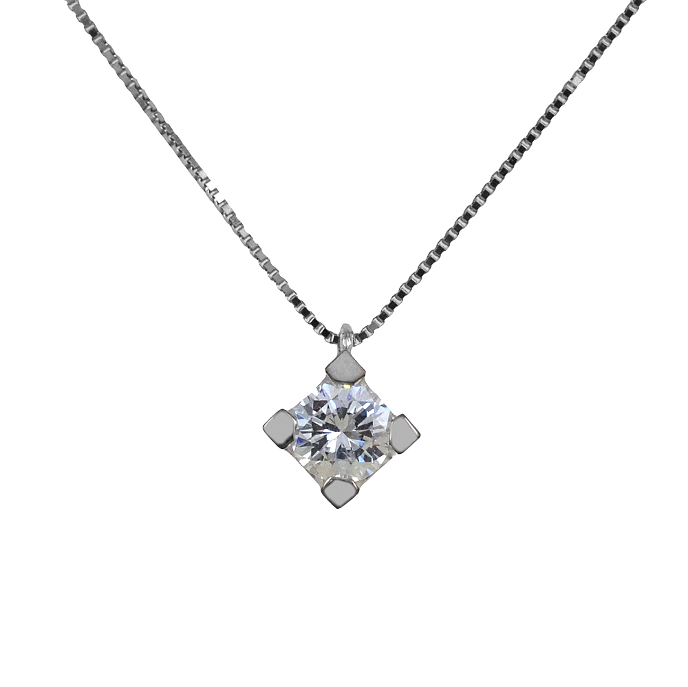 Collana Punto Luce medio grande diamante da 0.34 carati