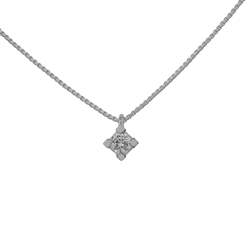 Collana Punto Luce piccolo diamante da 0.05 carati