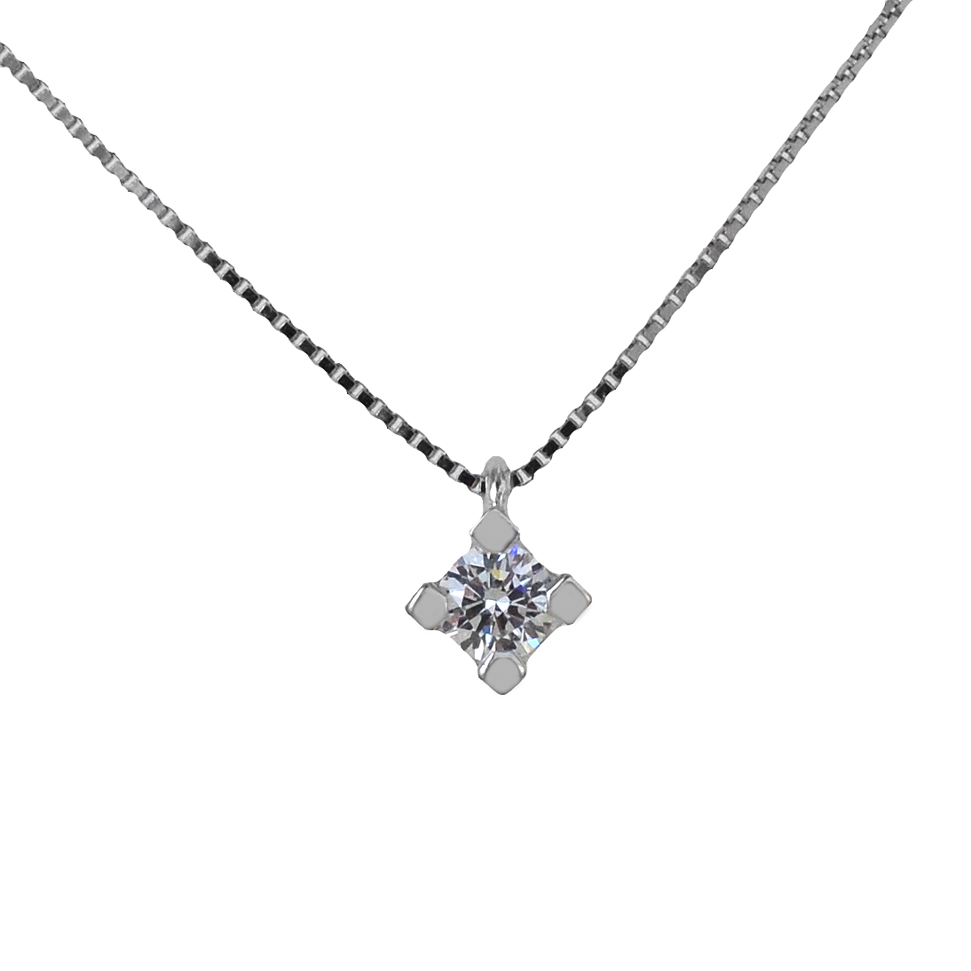 Collana Punto Luce piccolo diamante da 0.07 carati