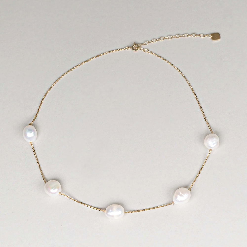 Collana Rebecca in argento con perle della collezione Station SR1KOP03