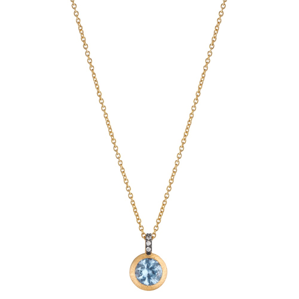 Collana scrigno di luce da Donna in Argento con pietra color Acquamarina collezione Itaca Colors