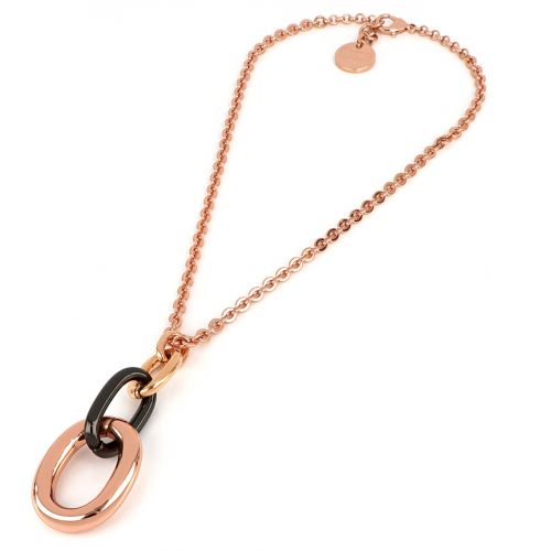 Collana Unoaerre girocollo ocn pendente in bronzo Rosa