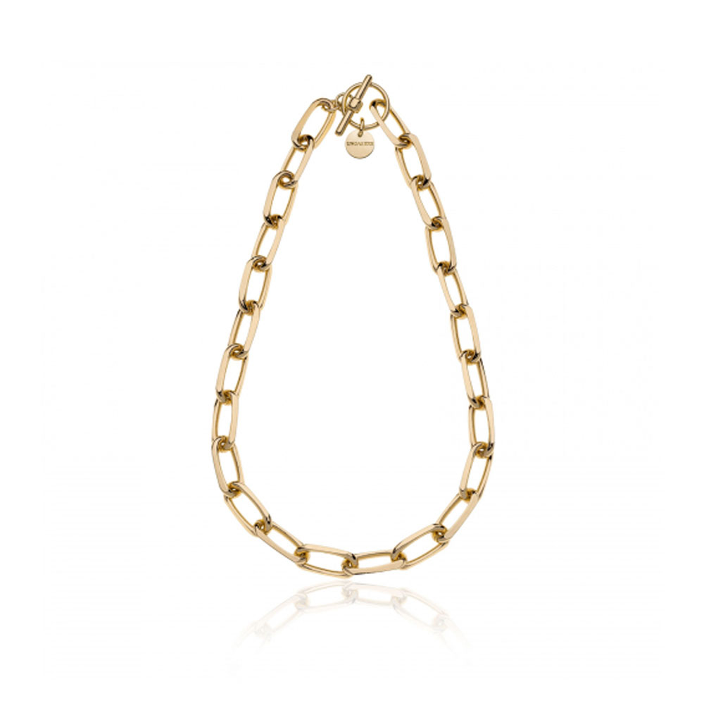 Collana Unoaerre in bronzo Dorato catena forzatina