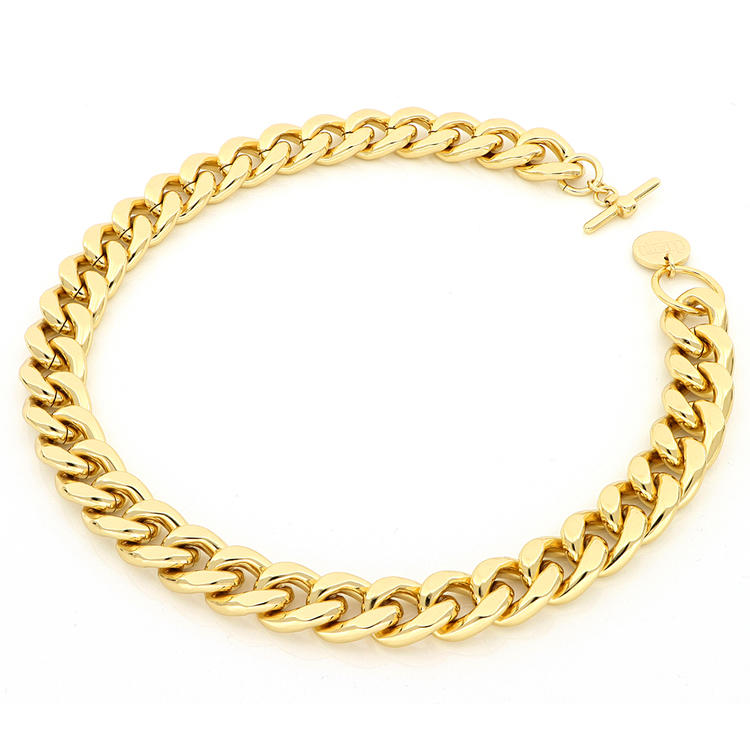Collana Unoaerre in bronzo Giallo con catena groumette squadrata