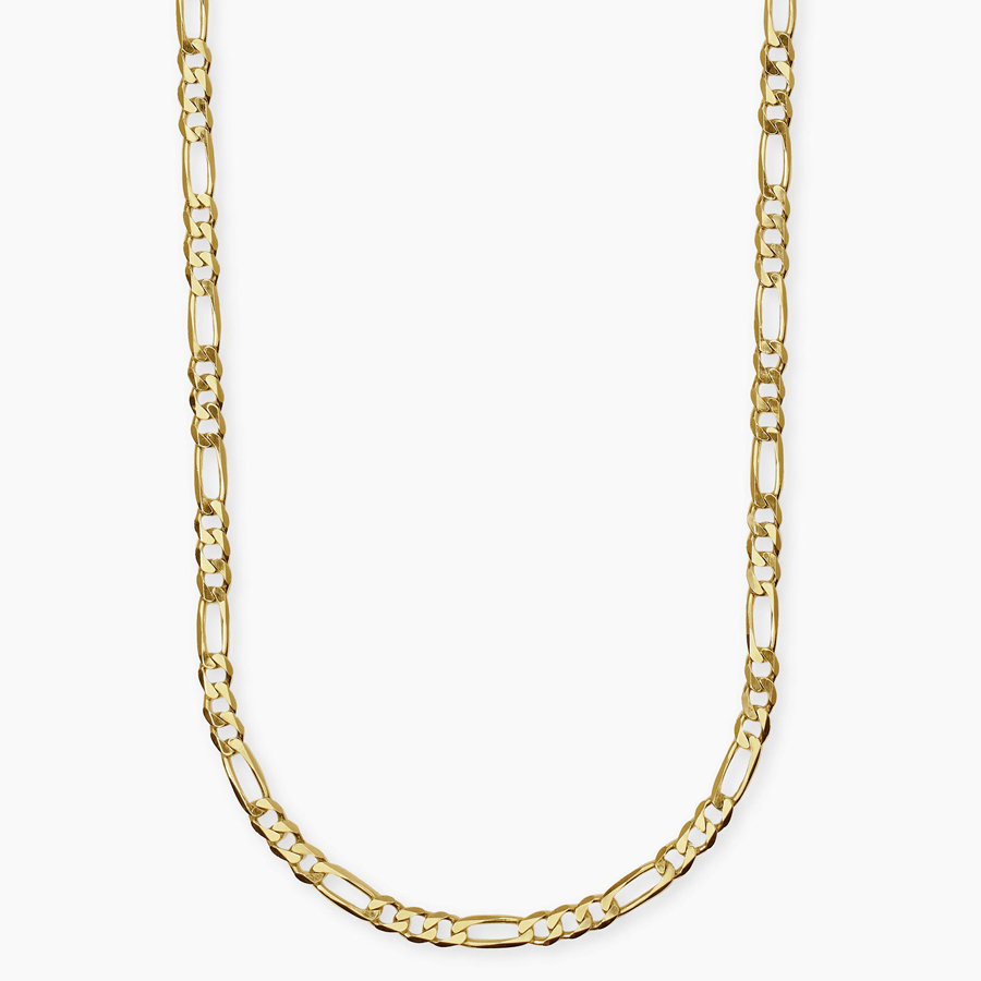 Collana uomo in argento dorato catena figaro 553876