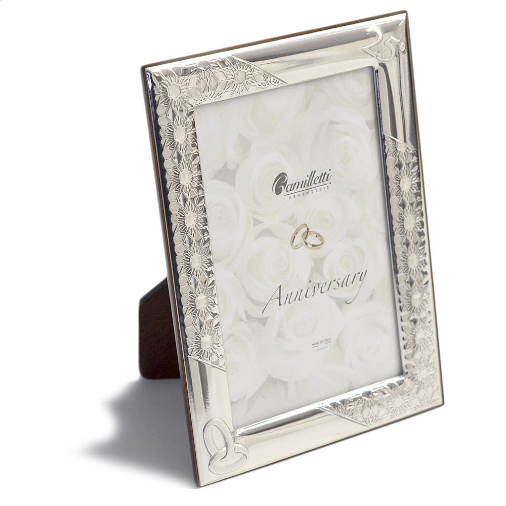 Cornice In Argento Anniversario Nozze D Argento 10x15 Cm Gioielloro It La T