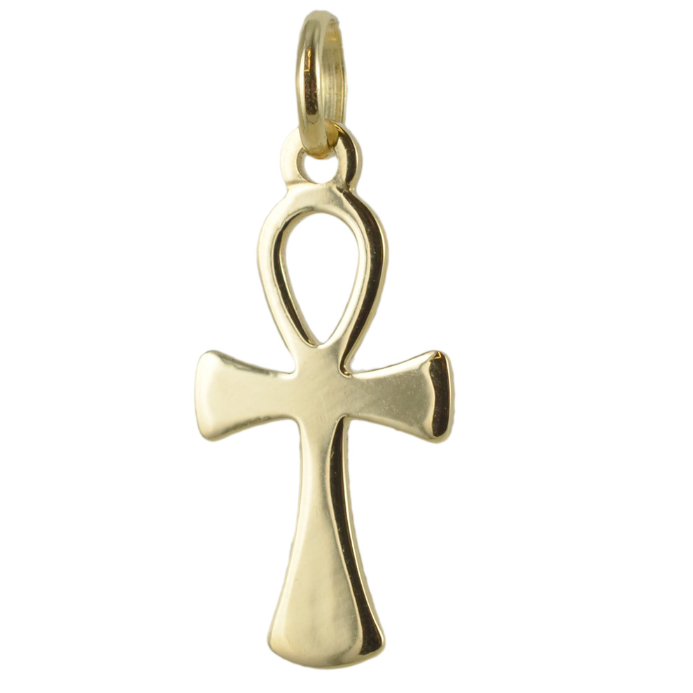 Croce della Vita piccola in oro giallo 25X10 mm