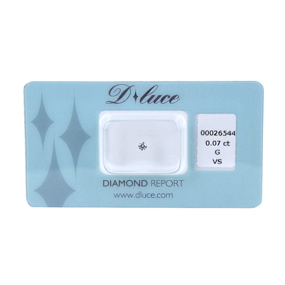 Diamante in blister Dluce carati 0.07 G VS con certificato