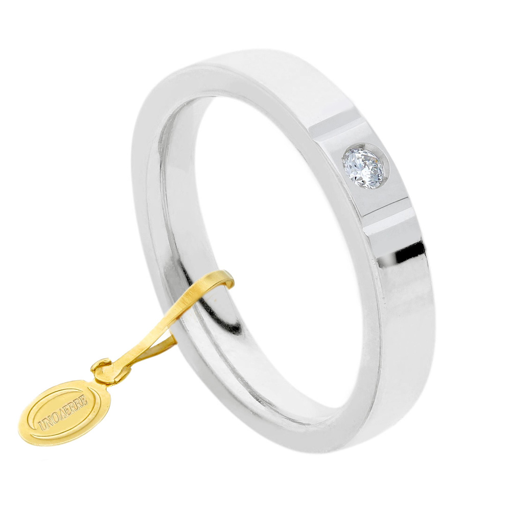 Fede Cerchi di Luce Unoaerre 3.50 mm con diamante 0.05 ct