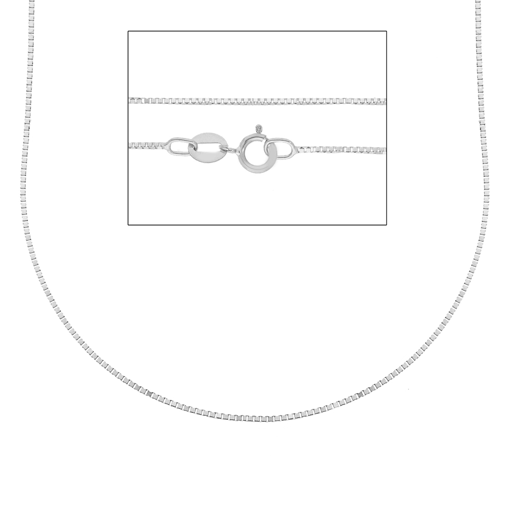 Girocollo catena Veneziana media da Donna in oro bianco 40 cm