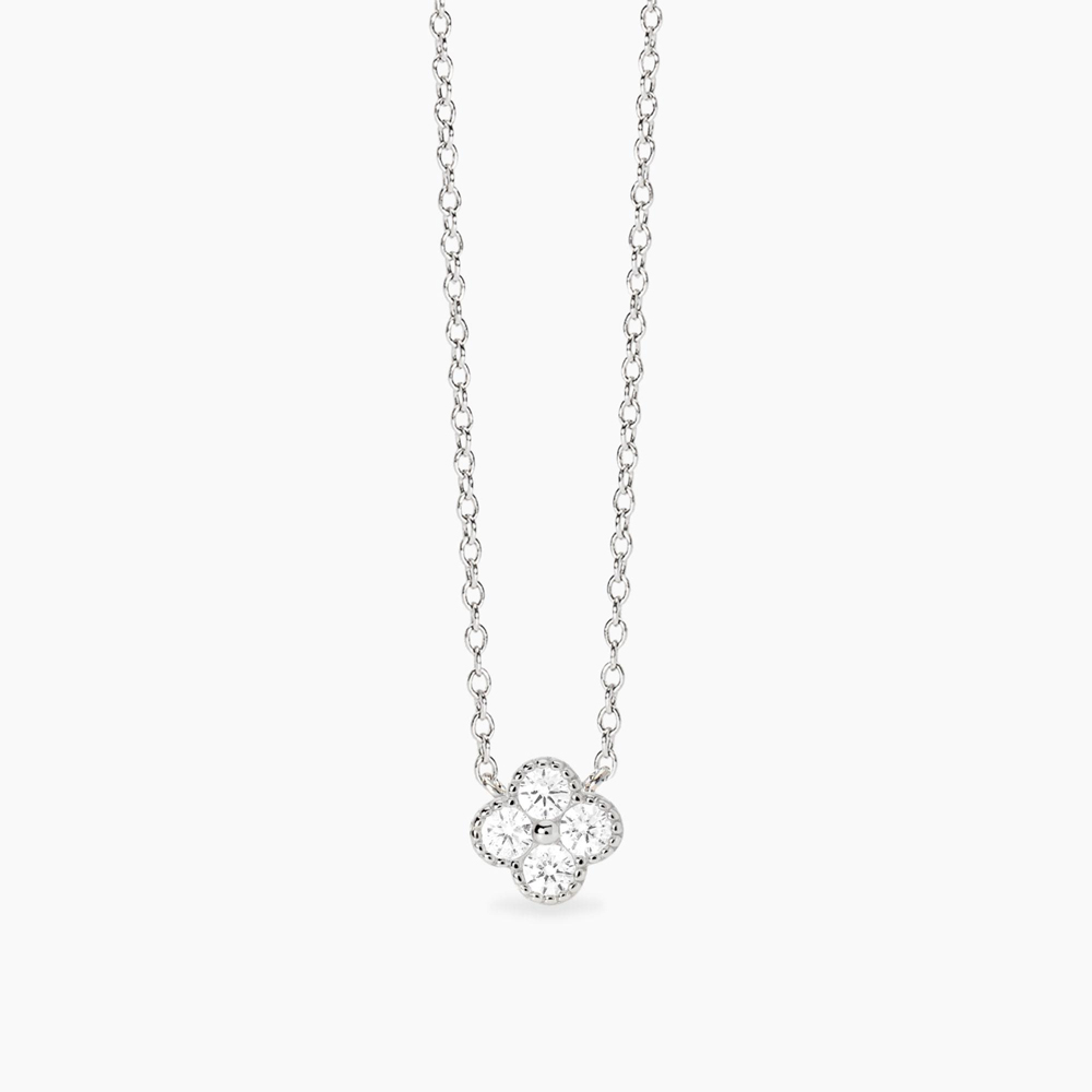 Girocollo Mabina con fiore in zirconi bianchi Jasmine 553791