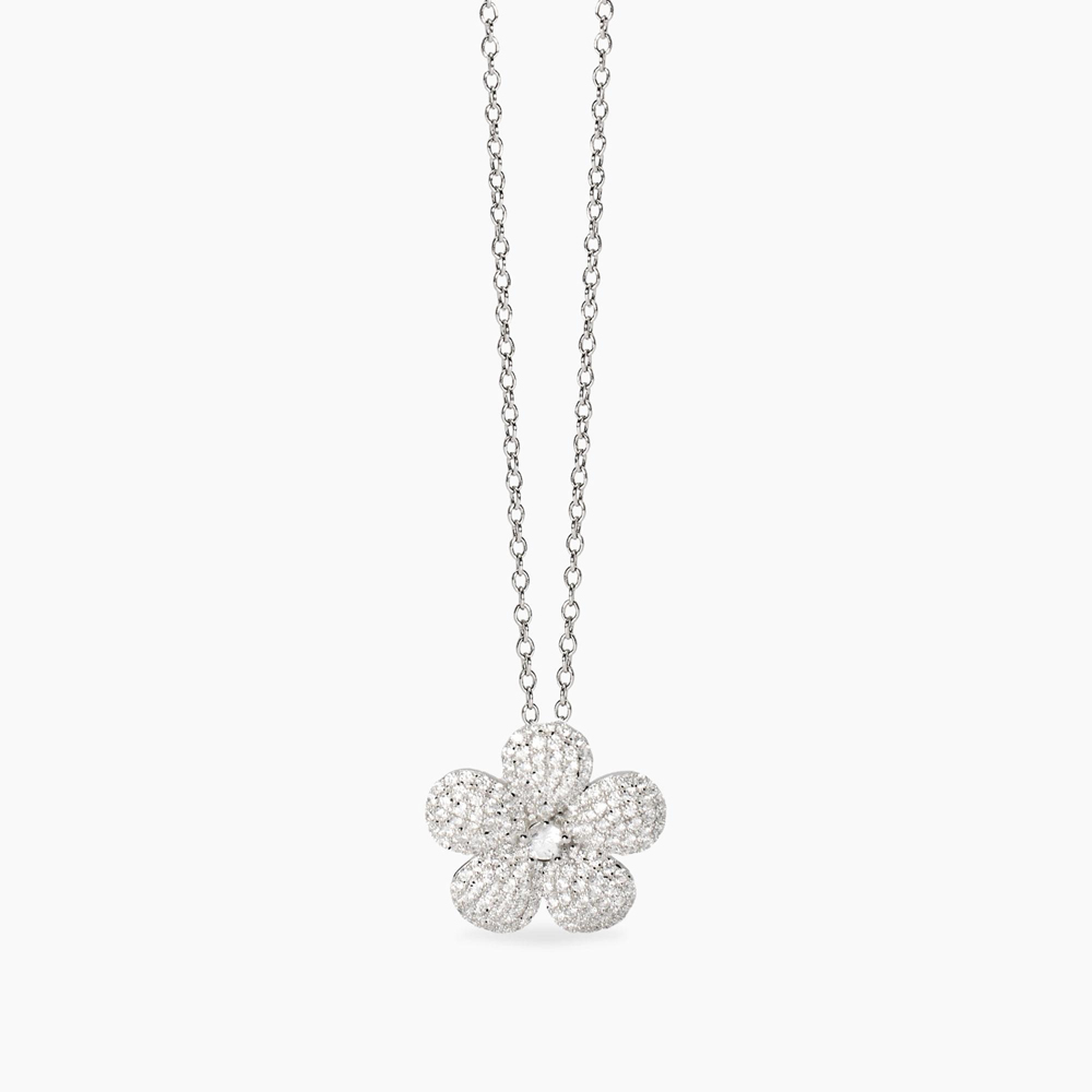 Girocollo Mabina con fiore in zirconi bianchi Maledetta Primavera 553797