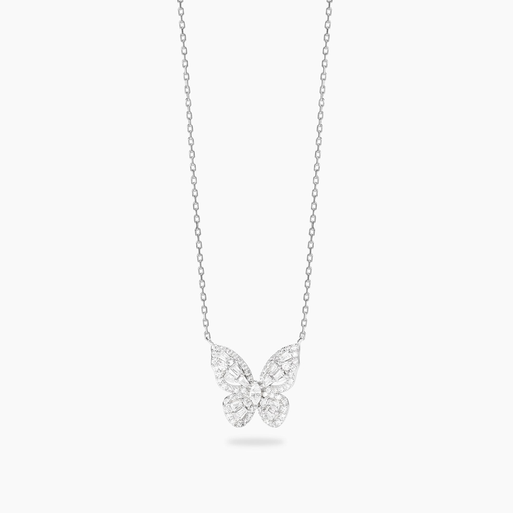 Girocollo Mabina in argento con farfalla in pav� zirconi BATTITO D'ALI 553908