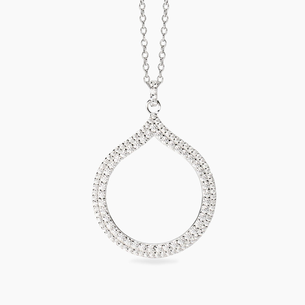Girocollo Mabina in argento con pendete goccia in zirconi Penelope 553783