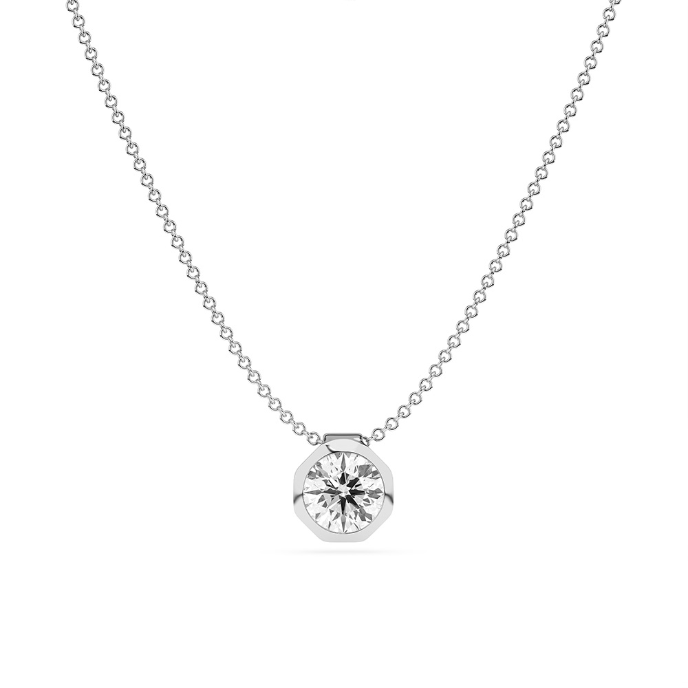 Girocollo Ottagonale  punto luce Diamante Lab Grown da 0.50 carati 