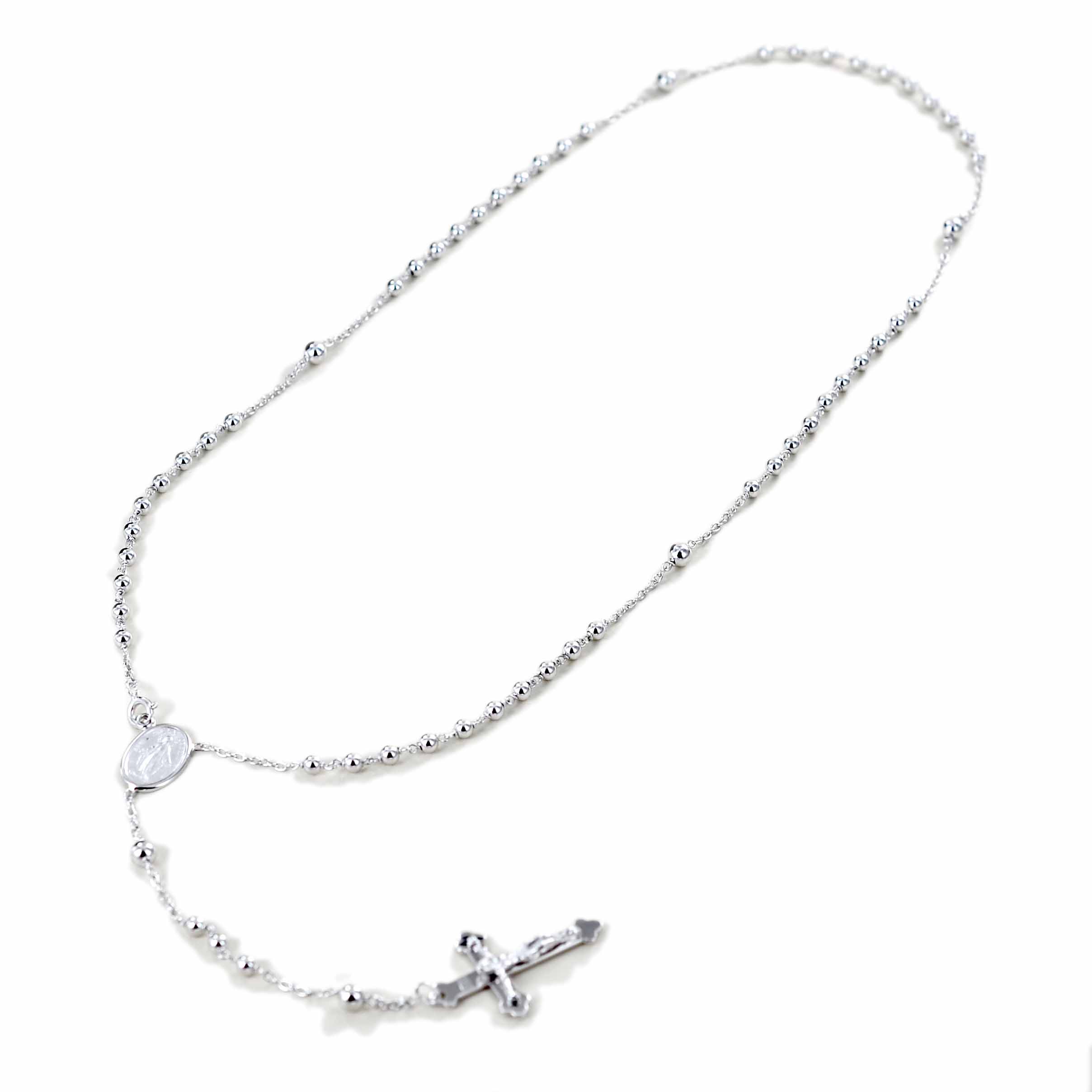 White Gold Rosary 