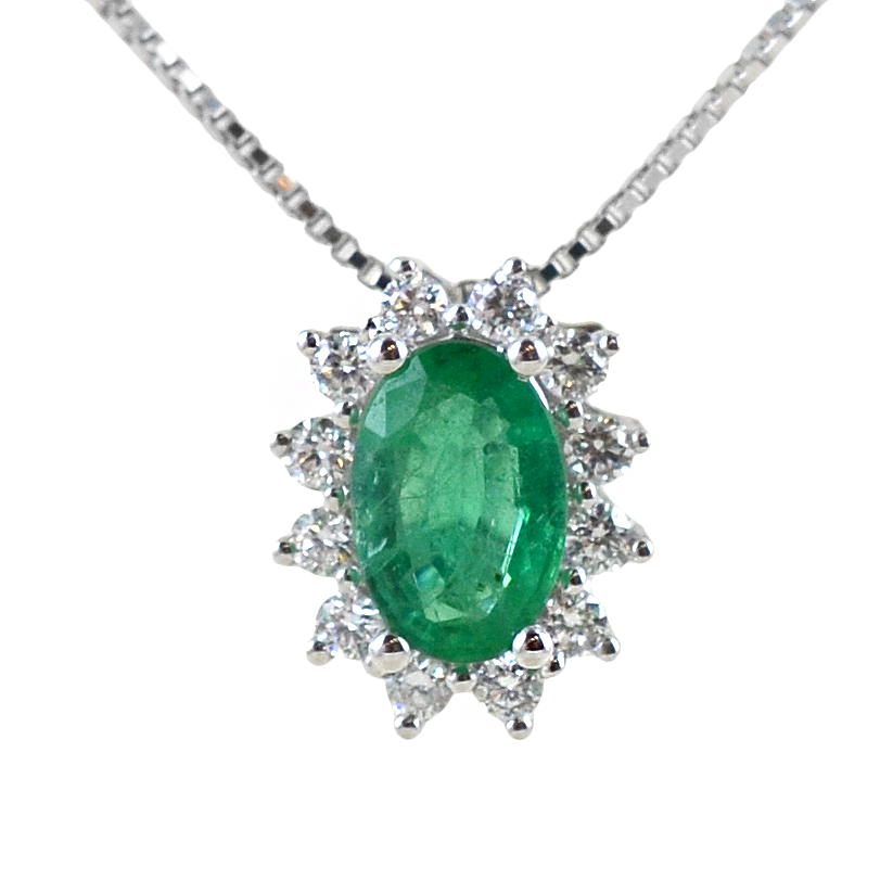 Girocollo Smeraldo e Rosetta diamanti modello Maharaja Gioielli Raaja