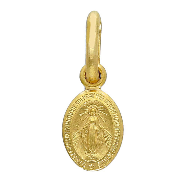 Medaglia Madonna Miracolosa Mini in oro giallo