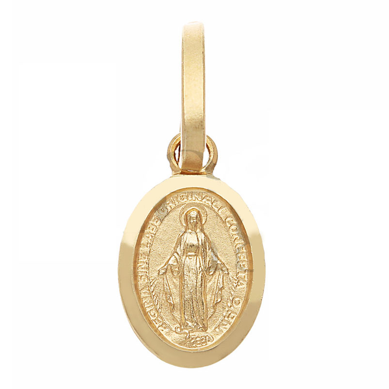 Medaglia Madonna Miracolosa Mini in oro giallo