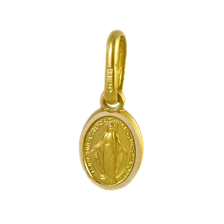 Medaglia Madonna Miracolosa Mini in oro giallo UnoAerre