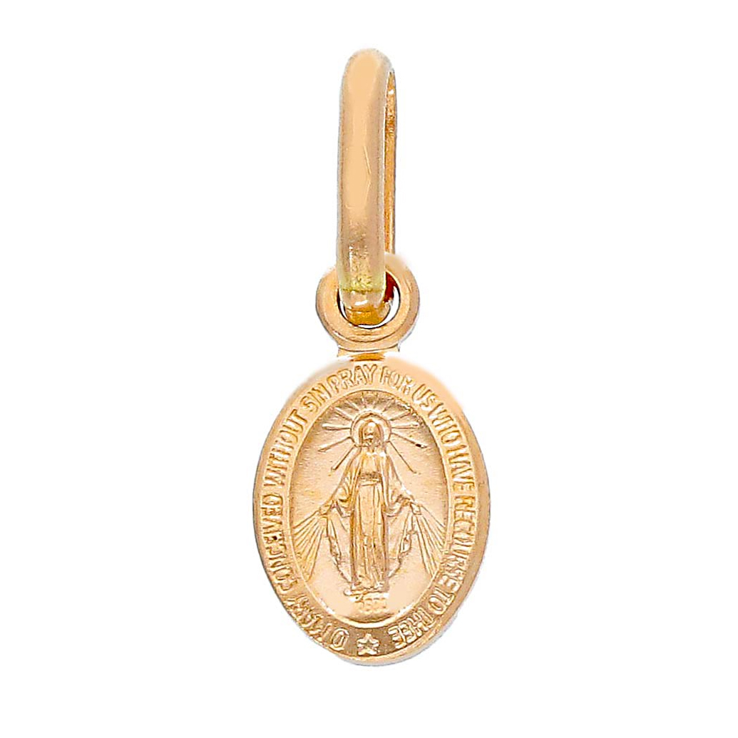 Medaglia Madonna Miracolosa Mini in oro rosa