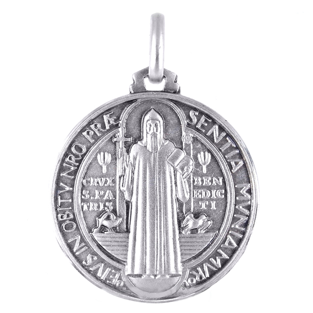Medaglia San Benedetto in argento 25 mm