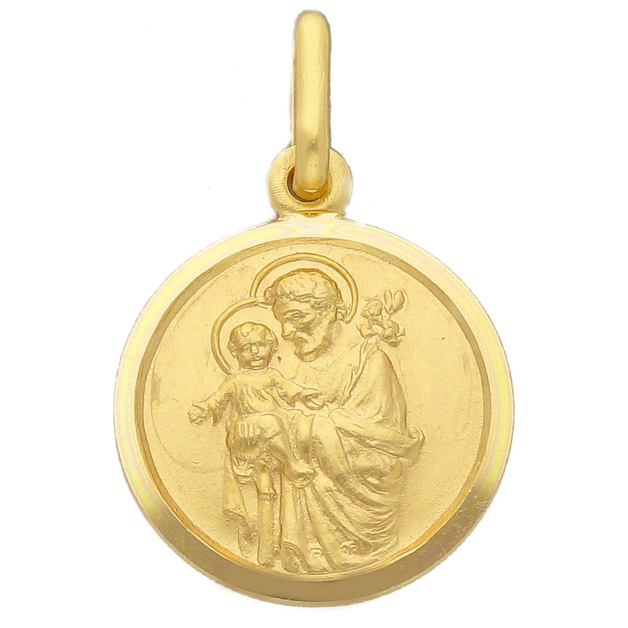 Medaglia San Giuseppe in oro giallo 18 kt 17 mm