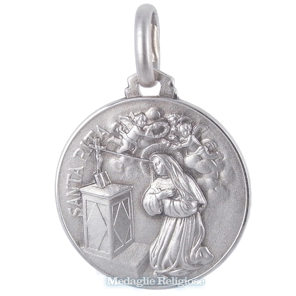 Medaglia Santa Rita in argento 21 mm