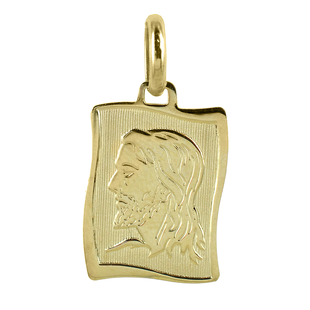 Medaglia volto di Cristo in oro giallo